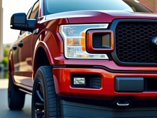 Ford F-150 truck with a glossy ceramic coated finish